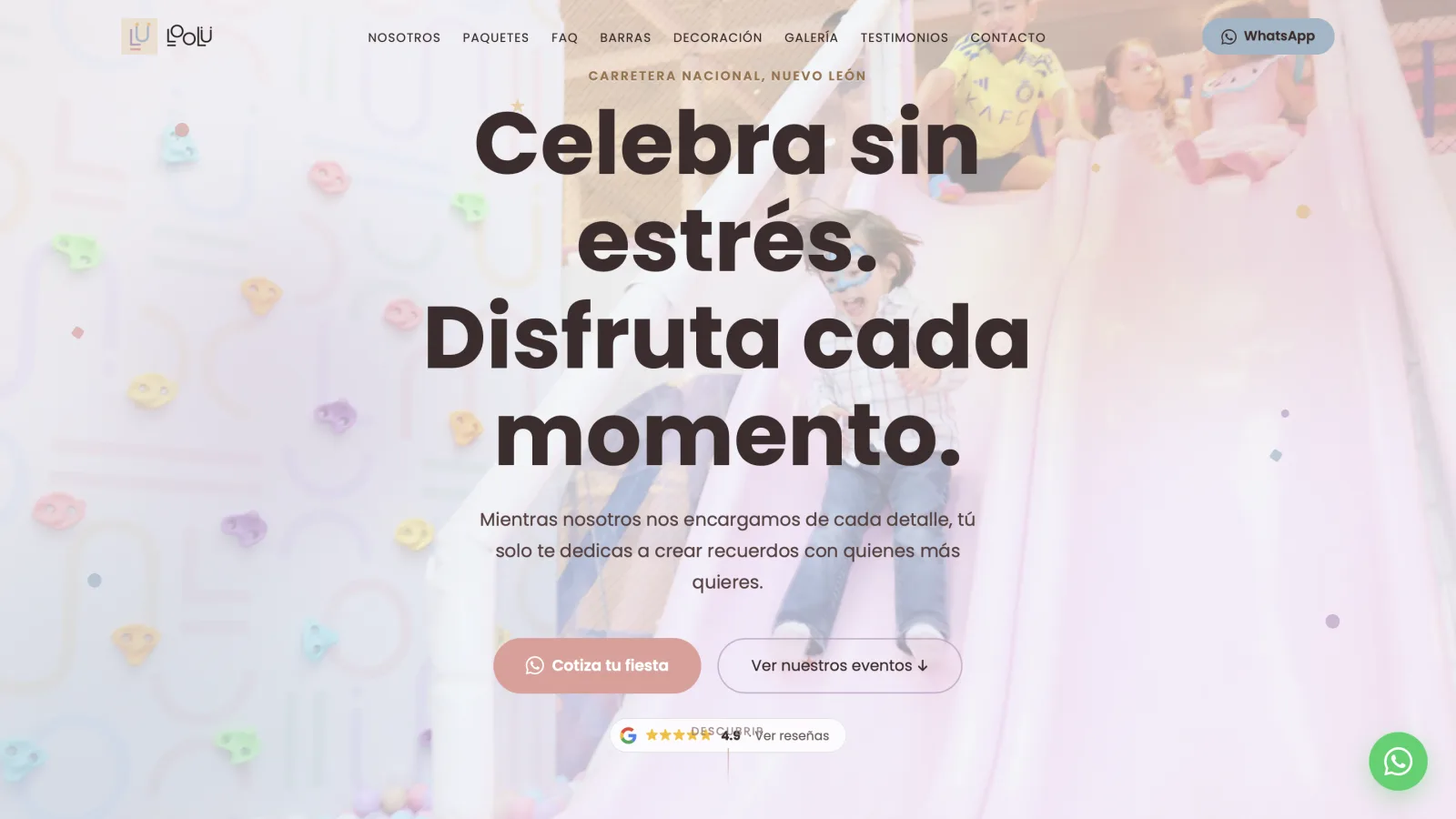 Sitio web de Loolu — Centro de eventos en Carretera Nacional, Nuevo León