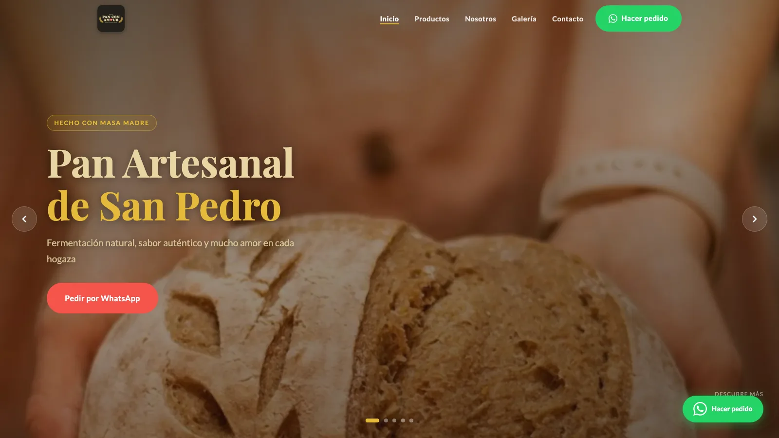 Sitio web de Pan con Amour — Panadería artesanal en San Pedro Garza García, Nuevo León